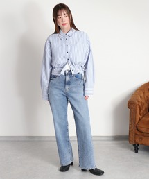 cepo | 〈セットアップ対応〉美脚＆細見えシルエット♪ ハイスタンダードストレートデニム(デニムパンツ)