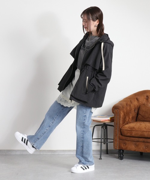 cepo（セポ）の「〈セットアップ対応〉美脚＆細見えシルエット♪ ハイスタンダードストレートデニム（デニムパンツ・レディース・ブルー系2/ベージュ・M/S/L）」の13枚目の写真