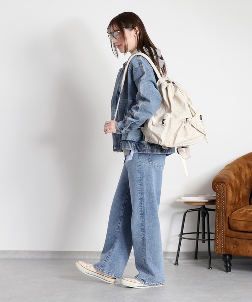 cepo（セポ）の「〈セットアップ対応〉美脚＆細見えシルエット♪ ハイスタンダードストレートデニム（デニムパンツ・レディース・ブルー系2/ベージュ・M/S/L）」の10枚目の写真