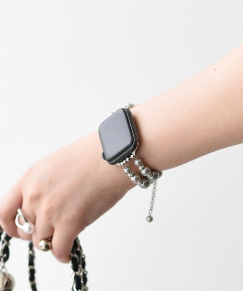 styiro(スタイロ)の「Apple Watch Band パールアジャスター / スライド式(デジタル腕時計・レディース・シルバー/プラチナム・38mm/42mm)」の5枚目の写真
