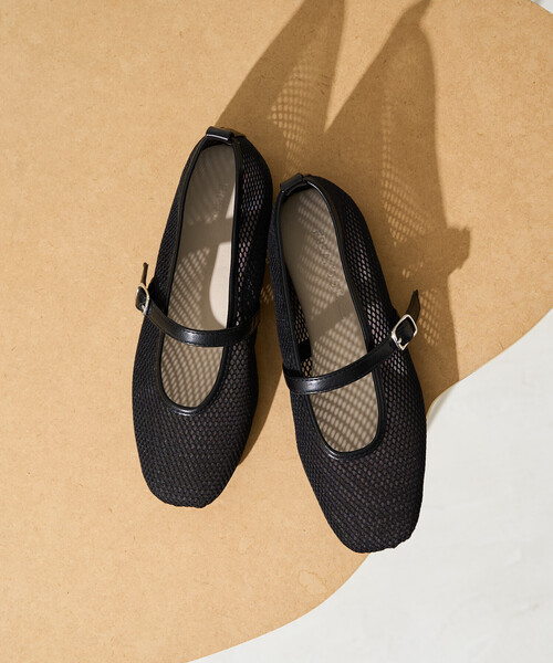 FREAK'S STORE（フリークスストア）の「限定展開　メッシュ バレエ パンプス [36～38サイズ展開]（パンプス・レディース・ブラック/ベージュ・36/38/37）」の2枚目の写真