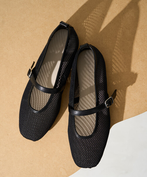 FREAK'S STORE（フリークスストア）の「限定展開　メッシュ バレエ パンプス [36～38サイズ展開]（パンプス・レディース・ブラック/ベージュ・36/38/37）」の3枚目の写真