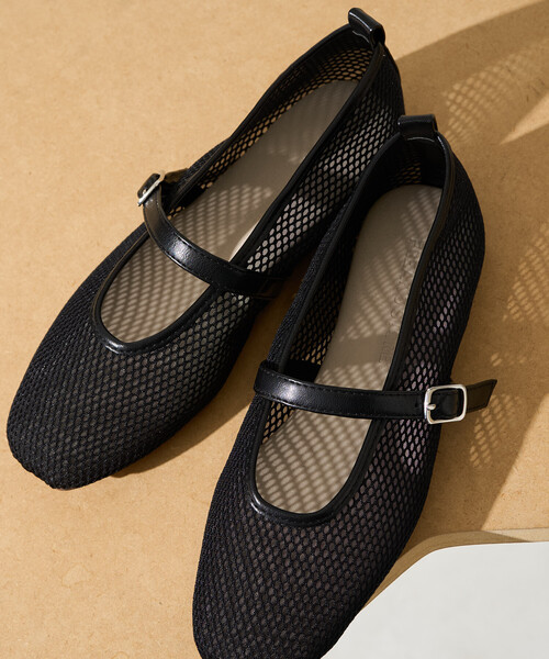 FREAK'S STORE（フリークスストア）の「限定展開　メッシュ バレエ パンプス [36～38サイズ展開]（パンプス・レディース・ブラック/ベージュ・36/38/37）」の4枚目の写真