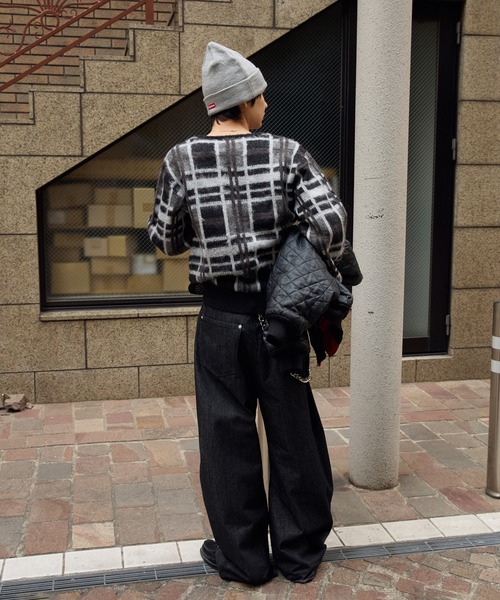 kutir(クティール)の「SILVER BUTTON CHECK CARDIGAN/シルバーボタンチェックカーディガン(カーディガン/ボレロ・メンズ・ブラック/ブラウン/ネイビー・LARGE/MEDIUM)」の19枚目の写真