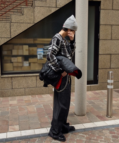 kutir(クティール)の「SILVER BUTTON CHECK CARDIGAN/シルバーボタンチェックカーディガン(カーディガン/ボレロ・メンズ・ブラック/ブラウン/ネイビー・LARGE/MEDIUM)」の20枚目の写真