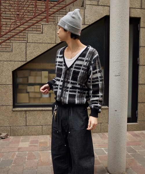 kutir(クティール)の「SILVER BUTTON CHECK CARDIGAN/シルバーボタンチェックカーディガン(カーディガン/ボレロ・メンズ・ブラック/ブラウン/ネイビー・LARGE/MEDIUM)」の14枚目の写真