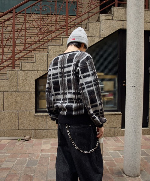kutir(クティール)の「SILVER BUTTON CHECK CARDIGAN/シルバーボタンチェックカーディガン(カーディガン/ボレロ・メンズ・ブラック/ブラウン/ネイビー・LARGE/MEDIUM)」の15枚目の写真