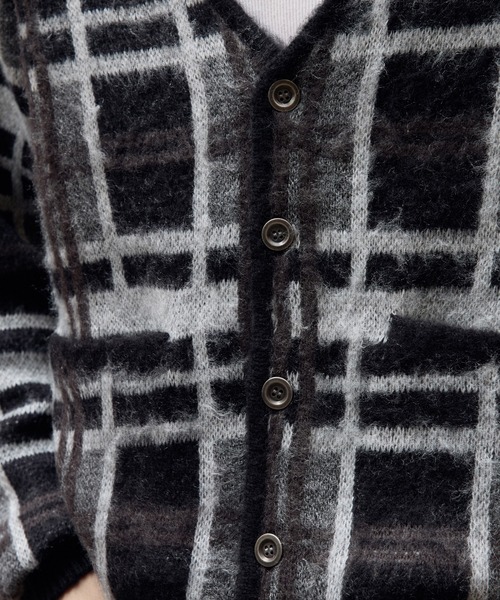 kutir(クティール)の「SILVER BUTTON CHECK CARDIGAN/シルバーボタンチェックカーディガン(カーディガン/ボレロ・メンズ・ブラック/ブラウン/ネイビー・LARGE/MEDIUM)」の22枚目の写真