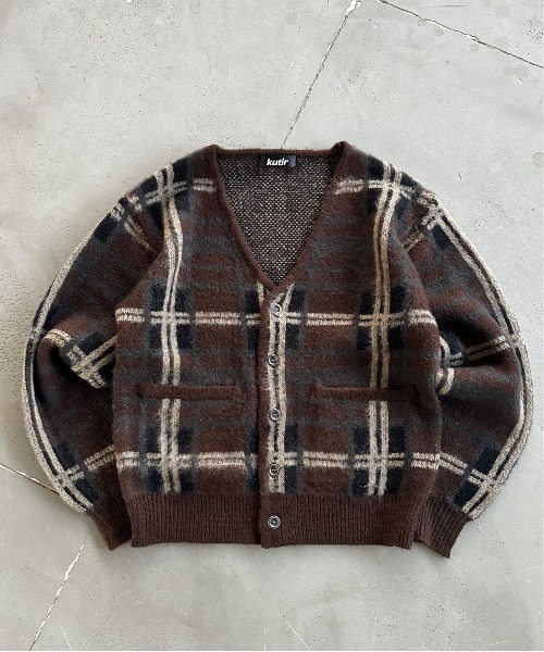kutir(クティール)の「SILVER BUTTON CHECK CARDIGAN/シルバーボタンチェックカーディガン(カーディガン/ボレロ・メンズ・ブラック/ブラウン/ネイビー・LARGE/MEDIUM)」の11枚目の写真