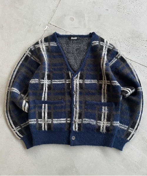 kutir(クティール)の「SILVER BUTTON CHECK CARDIGAN/シルバーボタンチェックカーディガン(カーディガン/ボレロ・メンズ・ブラック/ブラウン/ネイビー・LARGE/MEDIUM)」の10枚目の写真