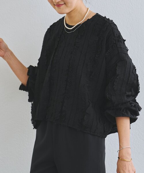 LIVETART（リヴェタート）の「《LIVETART》フリフリジャガードプルオーバー（シャツ/ブラウス・レディース・ブラック・FREE）」の20枚目の写真