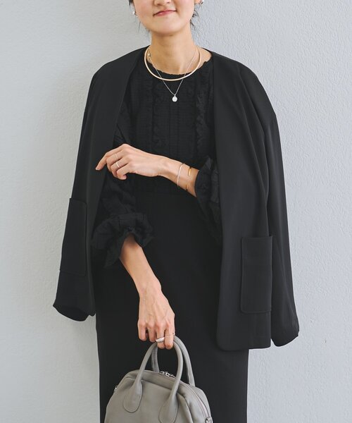 LIVETART（リヴェタート）の「《LIVETART》フリフリジャガードプルオーバー（シャツ/ブラウス・レディース・ブラック・FREE）」の3枚目の写真