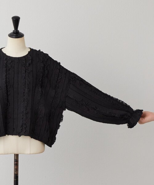 LIVETART（リヴェタート）の「《LIVETART》フリフリジャガードプルオーバー（シャツ/ブラウス・レディース・ブラック・FREE）」の14枚目の写真