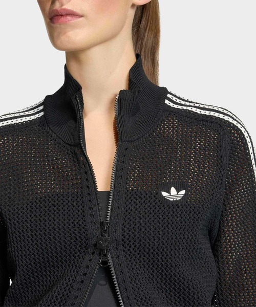 adidas（アディダス）の「ニット クロシェ ファイヤーバード トラックトップ / ジャージ / トラックジャケット / アディダスオリジナルス adidas Originals（ジャージ・レディース・ホワイト/ブラック・SMALL/MEDIUM/X-SMALL/XX-LARGE/X-LARGE/LARGE）」の6枚目の写真