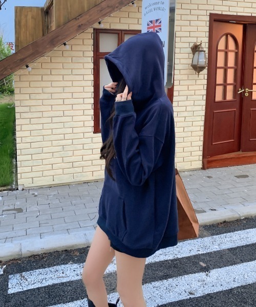 LAC-VERT（ラック・ヴェール）の「チェック柄ナンバリングフーディー（パーカー・レディース・グレー/ネイビー・FREE）」の16枚目の写真