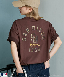 PUBLUX/パブリュクス <機能性素材>別注MLB レオパード柄 ロゴ Tシャツ 限定展開