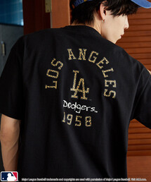 PUBLUX/パブリュクス <機能性素材>別注MLB レオパード柄 ロゴ Tシャツ 限定展開