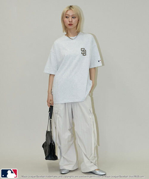 PUBLUX(パブリュクス)の「PUBLUX/パブリュクス <機能性素材>別注MLB レオパード柄 ロゴ Tシャツ 限定展開(Tシャツ/カットソー・メンズ・ブラック/オフホワイト/ネイビー/ライトグレー/ホワイト/ブラウン・S/L/M)」の14枚目の写真