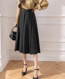 CHUL（チュル）の「ハイウエストタックフレアミディスカート（スカート）」