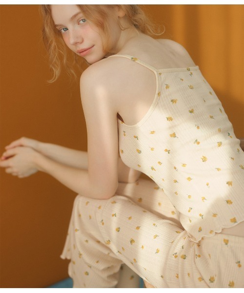 PEACH JOHN(ピーチジョン)の「コットン混リブパジャマ3点セット(ルームウェア/パジャマ・レディース・グレー/イエロー・ONE SIZE)」の20枚目の写真