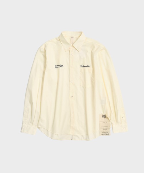 SHINYAKOZUKA（シンヤコヅカ）の「別注CLASSIC SHIRT(ISSUE8)（Tシャツ/カットソー・メンズ・サックスブルー/アイボリー/ストライプ・S/M）」の2枚目の写真