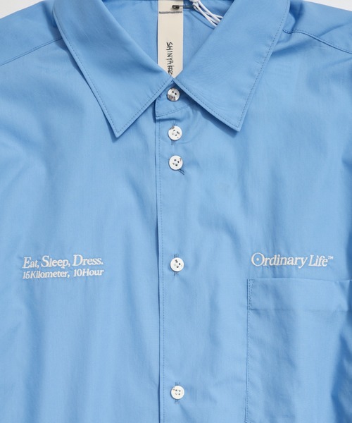 SHINYAKOZUKA（シンヤコヅカ）の「別注CLASSIC SHIRT(ISSUE8)（Tシャツ/カットソー・メンズ・サックスブルー/アイボリー/ストライプ・S/M）」の4枚目の写真