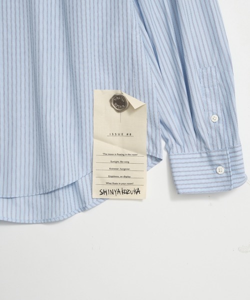 SHINYAKOZUKA（シンヤコヅカ）の「別注CLASSIC SHIRT(ISSUE8)（Tシャツ/カットソー・メンズ・サックスブルー/アイボリー/ストライプ・S/M）」の8枚目の写真