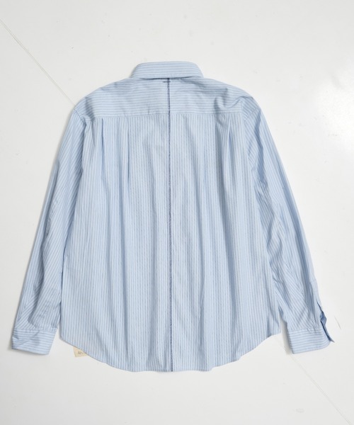 SHINYAKOZUKA（シンヤコヅカ）の「別注CLASSIC SHIRT(ISSUE8)（Tシャツ/カットソー・メンズ・サックスブルー/アイボリー/ストライプ・S/M）」の9枚目の写真