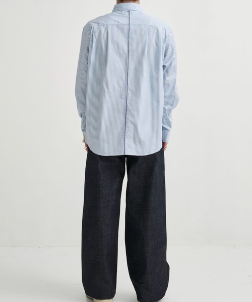 SHINYAKOZUKA（シンヤコヅカ）の「別注CLASSIC SHIRT(ISSUE8)（シャツ/ブラウス・メンズ・サックスブルー/アイボリー/ストライプ・S/M）」の22枚目の写真