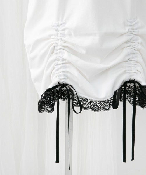 DearMyLove（ディアマイラブ）の「【ｻﾝﾘｵ×DML】ﾘﾎﾞﾝﾚｰｽﾋﾞｯｸﾞTｼｬﾂ（Tシャツ/カットソー・レディース・ホワイト×ブルー/ホワイト×ピンク/ホワイト×ブラック・M～Ｌ/LL～3L）」の20枚目の写真