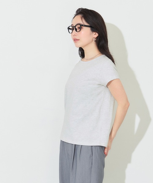 coca(coca)(コカ)の「刺繍入り半袖クルーネックトップス(Tシャツ/カットソー・レディース・ライトグレー/ホワイト・L/S/M)」の12枚目の写真