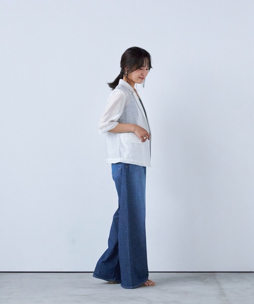 YANUK(ヤヌーク)の「Relax バギーストレート"MARY"(デニムパンツ・レディース・ブルー・L/M/S)」の2枚目の写真