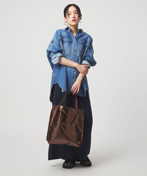 BINDU（ビンドゥー）の「【別注】＜BINDU＞メタリック トートバッグ（トートバッグ・レディース・シルバー/ブラウン系/ゴールド・FREE）」の7枚目の写真