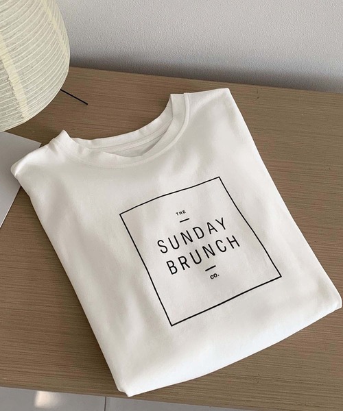 LOWO(ロワ)の「英字ロゴプリントオーバーサイズ半袖Tシャツ(コットン/カジュアル)(Tシャツ/カットソー・レディース・ネイビー/ホワイト/グレー・FREE)」の17枚目の写真