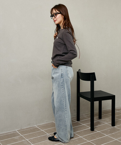 MARY QUANT(マリークワント)の「MARY QUANT × PUBLUX/マリークワント リブヘンリーネックロンT 限定展開(Tシャツ/カットソー・レディース・ネイビー/チャコールグレー/グレー/ブラウン/イエロー系その他・フリ-)」の19枚目の写真