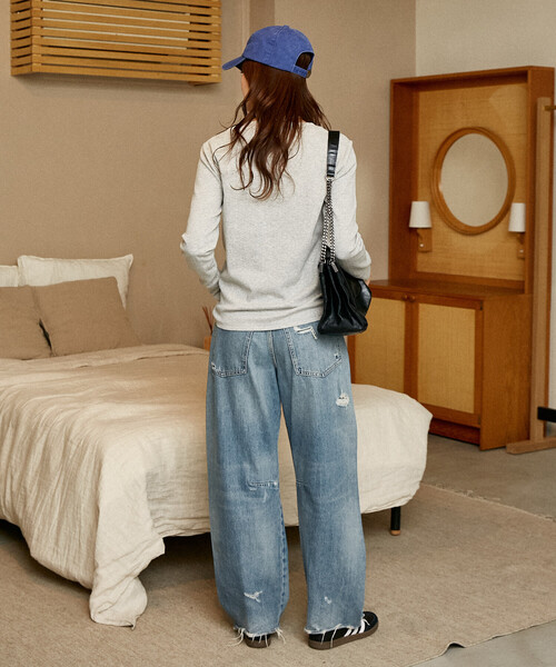 MARY QUANT(マリークワント)の「MARY QUANT × PUBLUX/マリークワント リブヘンリーネックロンT 限定展開(Tシャツ/カットソー・レディース・ネイビー/チャコールグレー/グレー/ブラウン/イエロー系その他・フリ-)」の8枚目の写真