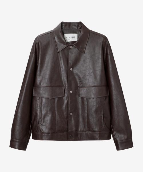 MINDBRIDGE（マインドブリッジ）の「[COUTURE]ブラウンレザートラッカー（ライダースジャケット・メンズ・ブラウン・100/110/95/105）」の6枚目の写真