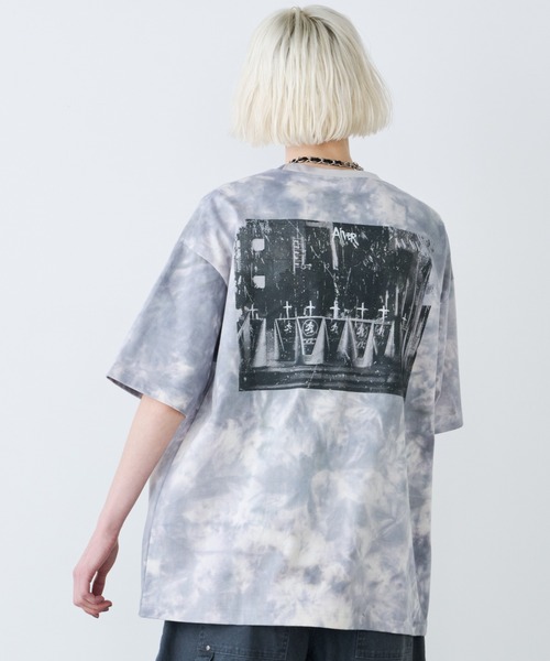 AIVER（アイバー）の「AIVER　S GRAVE S/S TEE (DYED)（Tシャツ/カットソー・メンズ・ブルー系その他/ホワイト系その他・SMALL/MEDIUM/LARGE）」の8枚目の写真