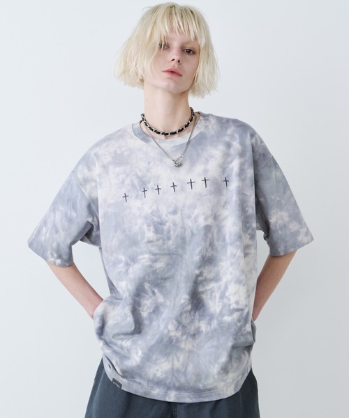 AIVER（アイバー）の「AIVER　S GRAVE S/S TEE (DYED)（Tシャツ/カットソー・メンズ・ブルー系その他/ホワイト系その他・SMALL/MEDIUM/LARGE）」の5枚目の写真