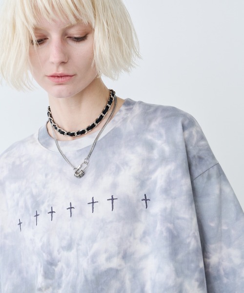 AIVER（アイバー）の「AIVER　S GRAVE S/S TEE (DYED)（Tシャツ/カットソー・メンズ・ブルー系その他/ホワイト系その他・SMALL/MEDIUM/LARGE）」の6枚目の写真