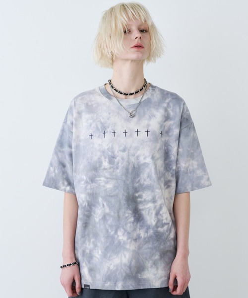 AIVER（アイバー）の「AIVER　S GRAVE S/S TEE (DYED)（Tシャツ/カットソー・メンズ・ブルー系その他/ホワイト系その他・SMALL/MEDIUM/LARGE）」の4枚目の写真