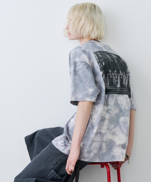 AIVER（アイバー）の「AIVER　S GRAVE S/S TEE (DYED)（Tシャツ/カットソー・メンズ・ブルー系その他/ホワイト系その他・SMALL/MEDIUM/LARGE）」の18枚目の写真