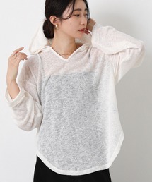 Gready Brilliant | シアーフーディーカットソー(Tシャツ/カットソー)