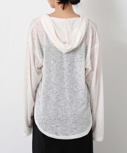 Gready Brilliant（グレディブリリアン）の「シアーフーディーカットソー（Tシャツ/カットソー・レディース・オフホワイト/ベージュ・FREE）」の21枚目の写真