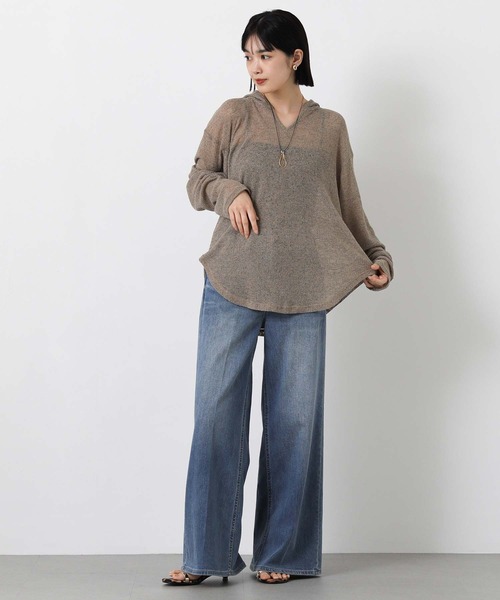 Gready Brilliant（グレディブリリアン）の「シアーフーディーカットソー（Tシャツ/カットソー・レディース・オフホワイト/ベージュ・FREE）」の12枚目の写真