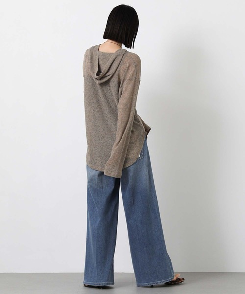 Gready Brilliant（グレディブリリアン）の「シアーフーディーカットソー（Tシャツ/カットソー・レディース・オフホワイト/ベージュ・FREE）」の14枚目の写真