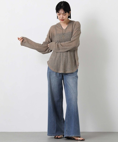 Gready Brilliant（グレディブリリアン）の「シアーフーディーカットソー（Tシャツ/カットソー・レディース・オフホワイト/ベージュ・FREE）」の15枚目の写真