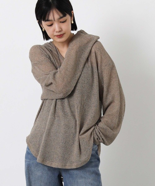 Gready Brilliant（グレディブリリアン）の「シアーフーディーカットソー（Tシャツ/カットソー・レディース・オフホワイト/ベージュ・FREE）」の16枚目の写真