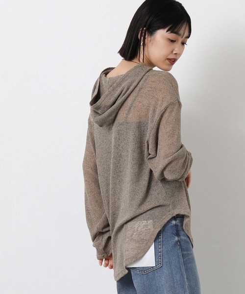 Gready Brilliant（グレディブリリアン）の「シアーフーディーカットソー（Tシャツ/カットソー・レディース・オフホワイト/ベージュ・FREE）」の17枚目の写真