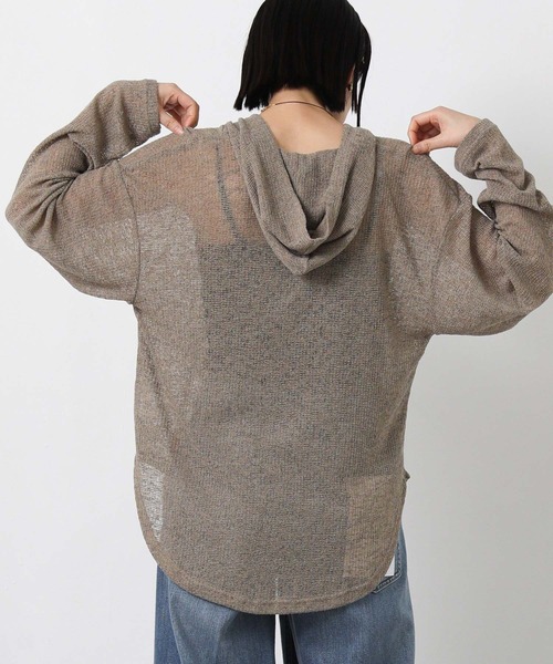 Gready Brilliant（グレディブリリアン）の「シアーフーディーカットソー（Tシャツ/カットソー・レディース・オフホワイト/ベージュ・FREE）」の18枚目の写真